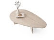 HABITAT ET JARDIN - Table basse en bois "Flap" 139,5 x 79,5 x 42 cm - Travertin - vignette