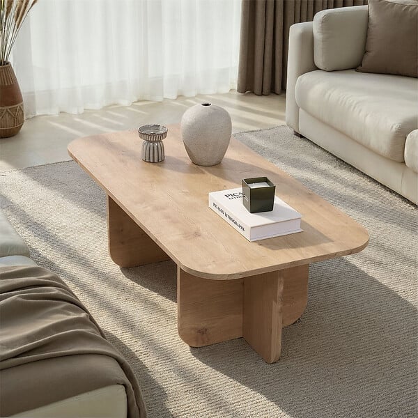 HABITAT ET JARDIN - Table basse en bois "Akira" 120 x 60 x 41 cm - Chêne saphir - large