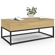 ID MARKET - Table basse plateau relevable rectangulaire DETROIT design industriel - vignette