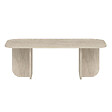 HABITAT ET JARDIN - Table basse en bois "Becaj" - 120 x 60 x 41 cm - Travertin - vignette