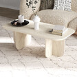 HABITAT ET JARDIN - Table basse en bois "Becaj" - 120 x 60 x 41 cm - Travertin - vignette