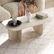 HABITAT ET JARDIN - Table basse en bois "Becaj" - 120 x 60 x 41 cm - Travertin - vignette