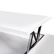 ID MARKET - Table basse plateau relevable rectangulaire ELEA avec coffre bois blanc - vignette