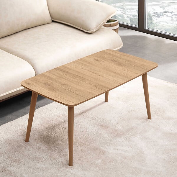 HABITAT ET JARDIN - Table basse en bois "Luci" 100 x 53 x 45 cm - Chêne - large