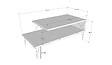 HABITAT ET JARDIN - Table basse en bois "Loire" 100 x 50 x 40 cm - Anthracite - vignette