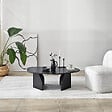HABITAT ET JARDIN - Table basse en bois "Rock" 100 x 60 x 35 cm - Noir - vignette