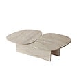 HABITAT ET JARDIN - Table basse en bois "Stones" 125 x 60 x 38 cm - Travertin - vignette