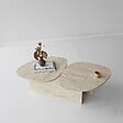 HABITAT ET JARDIN - Table basse en bois "Stones" 125 x 60 x 38 cm - Travertin - vignette