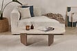 HABITAT ET JARDIN - Table Basse en bois "Ovalis" - 130 x 65 x 40 cm - Travertin / Noyer - vignette