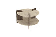 HABITAT ET JARDIN - Table basse en bois "Oalla" 70 x 70 x 45 cm - Travertin - vignette