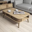 HABITAT ET JARDIN - Table basse en bois "Eylul" - 105 x 60 x 34 cm - Marron - vignette