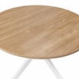 ID MARKET - Table basse ronde ALIX pied araignée 70 cm bois et blanc - vignette
