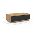 ID MARKET - Table basse TOMI 110 cm avec porte façon hêtre et noir - vignette