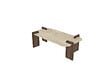 HABITAT ET JARDIN - Table basse en bois "Leapiri" - 120 x 60 x 35 cm - Travertin - vignette