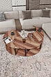 HABITAT ET JARDIN - Ensemble de table basse en bois "Yin" 70 x 70 x 38 cm - Noyer - vignette