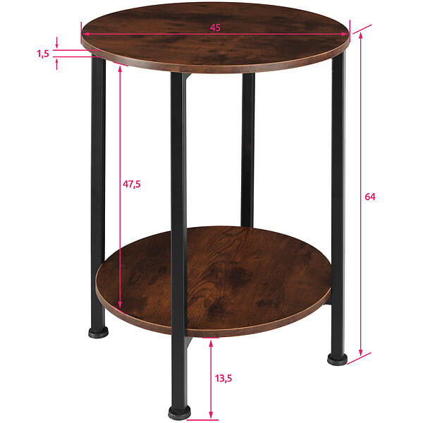 TECTAKE - Table d’appoint BALLINA 45x64cm - large