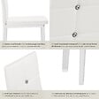 TECTAKE - Ensemble 4 chaises de salle à manger aspect cuir avec paillettes blanc - vignette