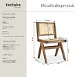 TECTAKE - Chaise en bois avec cannage viennois design boho chêne clair - vignette