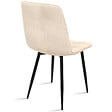 ID MARKET - Lot de 6 chaises MILA en velours beige pour salle à manger - vignette