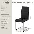 TECTAKE - Ensemble de 2 chaises de salle à manger revêtement aspect cuir noir - vignette