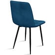 ID MARKET - Lot de 8 chaises MILA en velours mix color bleu x2, gris foncé x2, gris clair x2, jaune x2 - vignette