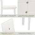 TECTAKE - Ensemble de 6 chaises de salle à manger aspect cuir à paillettes blanc - vignette