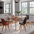 ID MARKET - Lot de 6 chaises scandinaves SARA mix color gris foncé x2, terracotta x2, beige x2 - vignette
