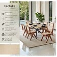 TECTAKE - Lot 6 chaises en bois avec cannage viennois design boho chêne foncé - vignette