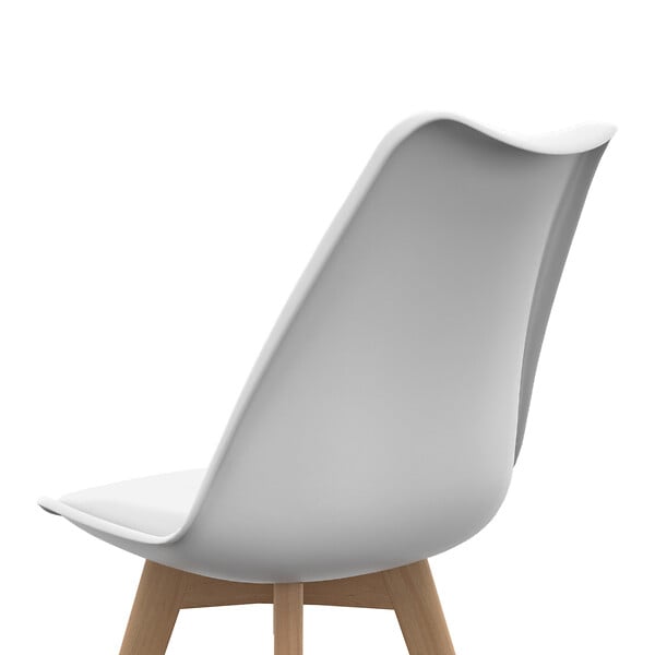ID MARKET - Lot de 6 chaises scandinaves SARA gris foncé, gris clair, blanc, noir et patchworks noirs, gris et blancs - large