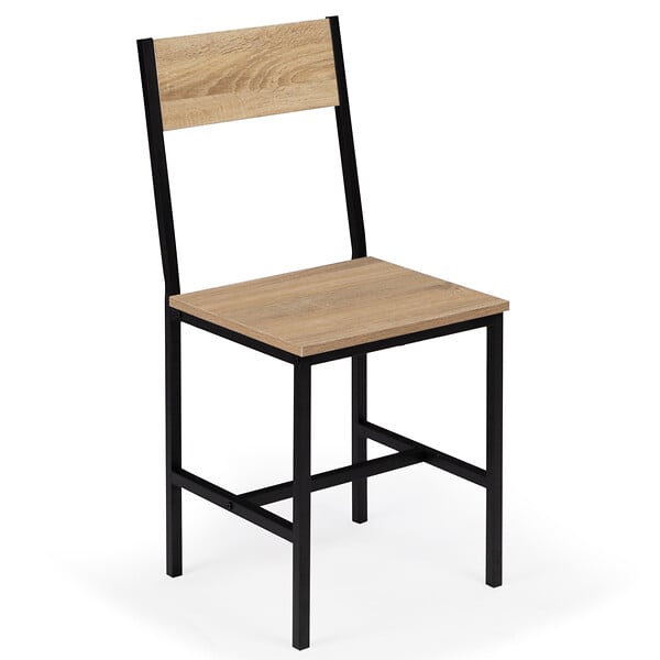 ID MARKET - Lot de 4 chaises de cuisine DETROIT design industriel - large