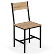 ID MARKET - Lot de 4 chaises de cuisine DETROIT design industriel - vignette