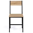 ID MARKET - Lot de 4 chaises de cuisine DETROIT design industriel - vignette