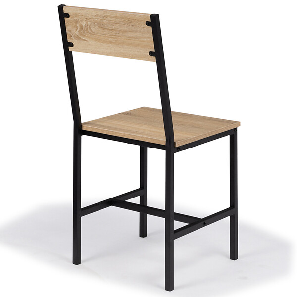 ID MARKET - Lot de 4 chaises de cuisine DETROIT design industriel - large