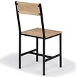ID MARKET - Lot de 4 chaises de cuisine DETROIT design industriel - vignette