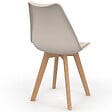 ID MARKET - Lot de 4 chaises scandinaves SARA beige pour salle à manger - vignette