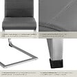 TECTAKE - Lot de 8 chaises Rembourrées avec en cuir synthétique ergonomique gris - vignette