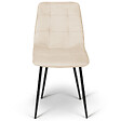 ID MARKET - Lot de 6 chaises MILA en velours mix color terracotta x3 et beige x3 - vignette
