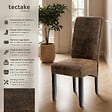 TECTAKE - Ensemble de 2 chaises de salle à manger aspect cuir marron foncé - vignette