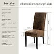 TECTAKE - Ensemble de 2 chaises de salle à manger aspect cuir marron foncé - vignette