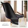 TECTAKE - Lot 4 chaises salle à manger style scandinave forme ergonomique noir - vignette