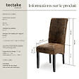 TECTAKE - Ensemble 4 chaises de salle à manger aspect cuir marron foncé - vignette