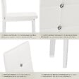 TECTAKE - Lot de 8 chaises avec strass avec revêtement en cuir synthétique blanc - vignette