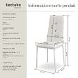 TECTAKE - Lot de 8 chaises avec strass avec revêtement en cuir synthétique blanc - vignette