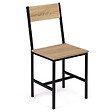 ID MARKET - Lot de 6 chaises de cuisine DETROIT design industriel - vignette