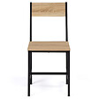 ID MARKET - Lot de 6 chaises de cuisine DETROIT design industriel - vignette