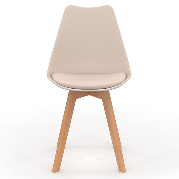 ID MARKET - Lot de 8 chaises scandinaves SARA mix color gris foncé x2, terracotta x3, beige x3 - large