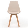 ID MARKET - Lot de 8 chaises scandinaves SARA mix color gris foncé x2, terracotta x3, beige x3 - vignette