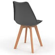 ID MARKET - Lot de 8 chaises scandinaves SARA mix color gris foncé x2, terracotta x3, beige x3 - vignette