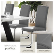 TECTAKE - Ensemble 4 chaises de salle à manger aspect cuir ergonomique gris - vignette