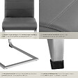 TECTAKE - Ensemble 4 chaises de salle à manger aspect cuir ergonomique gris - vignette